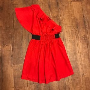 Red Off-Shoulder Dress Size Small